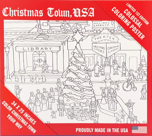 Christmas Town, USA Colossal Coloring Poster