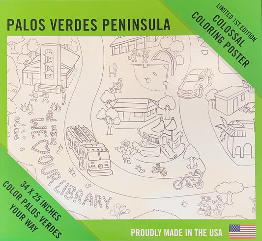 Palos Verdes Peninsula Colossal Coloring Poster