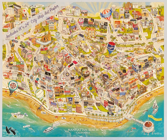 Manhattan Beach Puzzle (Full Color Poster Included)