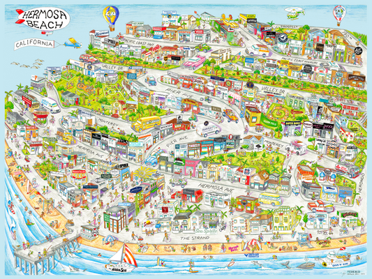 Hermosa Beach Puzzle (Full Color Poster Included)