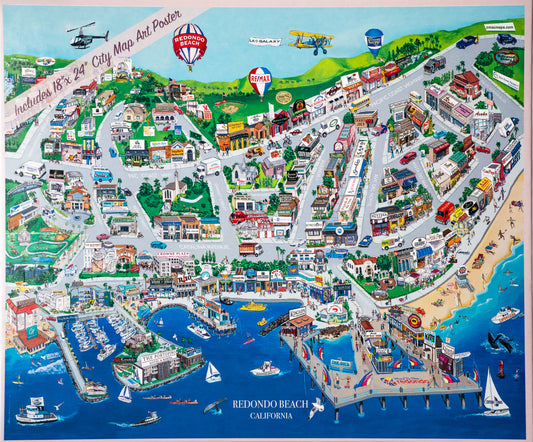 Redondo Beach Map Puzzle & Poster