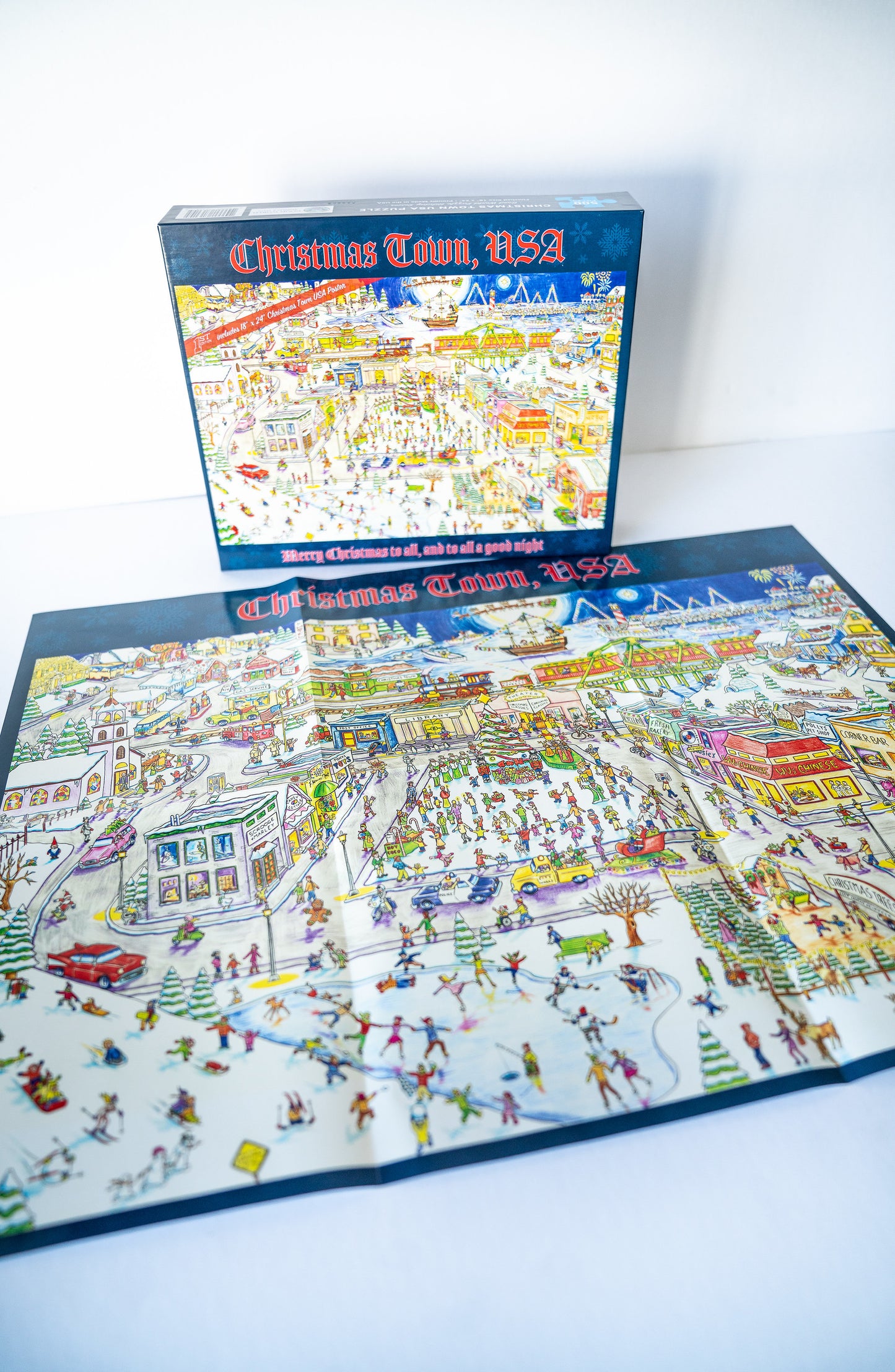 Christmas Town Puzzle & Poster